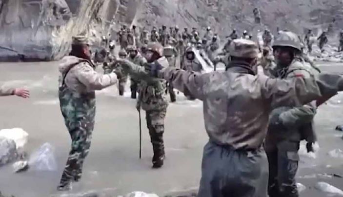 Galwan Valley Clash : Video Of Chinese and Indian Soldiers Viral