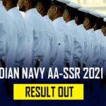 Indian Navy AA/SSR 2021 Result