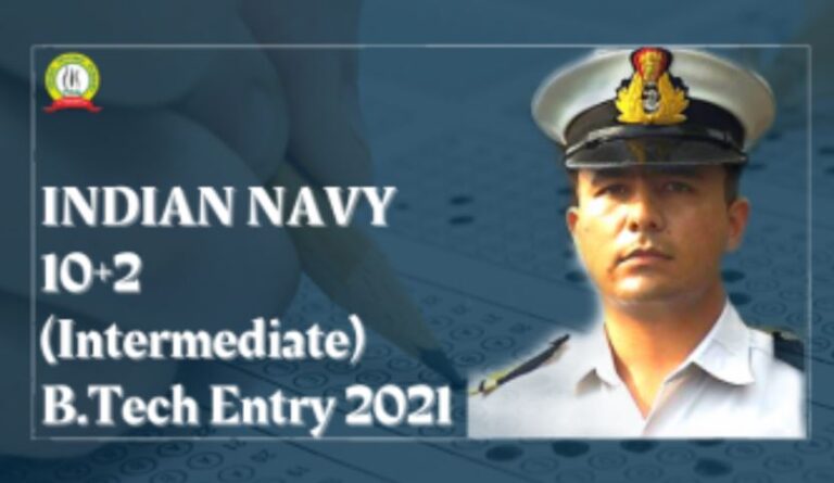 Indian Navy 10+2 B.Tech Entry Scheme 2022 Notification
