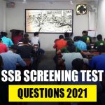 SSB Screening Test Questions 2021