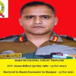 Martyr Colonel Viplav Tripathi