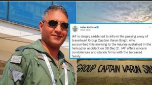 Lone survivor in Tamil Nadu helicopter crash, IAF’s Group Captain Varun Singh dies