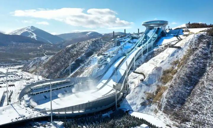 Artificial snow at the Beijing Winter Olympics