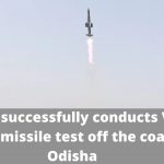 India successfully conducts VL-SRSAM missile test off the coast of Odisha