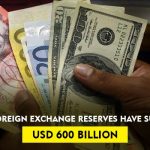 India’s foreign exchange reserves have surpassed USD 600 billion