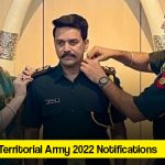 Territorial Army 2022 Notifications