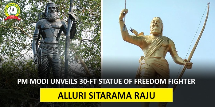 PM Modi unveils 30-ft statue of freedom fighter Alluri Sitarama Raju