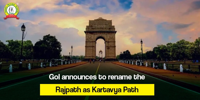 GoI announces to rename the Rajpath as Kartavya Path
