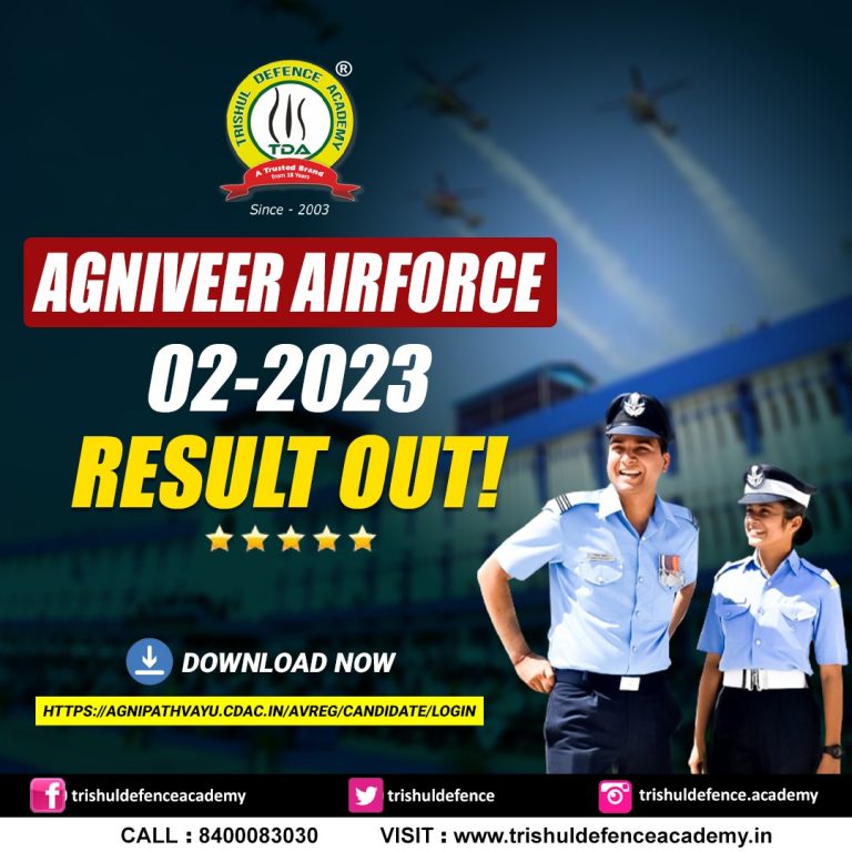 Indian Airforce Agniveer Vayu Intake 02/2023 Result Out