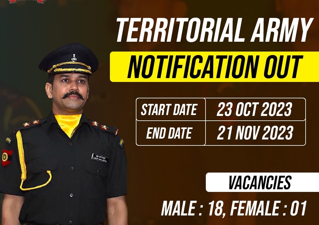 Territorial Army Officers Online Form Notification Out