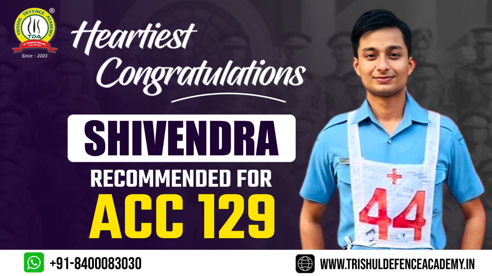 shivendra acc selection