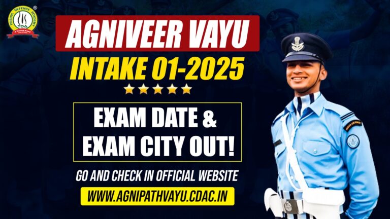 Air Force Agniveer Vayu 01/2025 Exam Date And Exam City Out